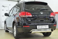 Защита заднего бампера 75х42 (дуга) для Great Wall Hover H6 2012-