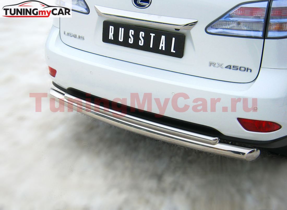Защита заднего бампера D76/42 (дуга) для Lexus RX 270/350/450 2009-