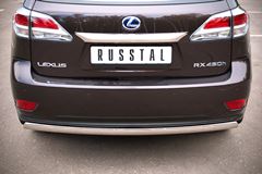 Защита заднего бампера D75X42 овал для Lexus RX 270/350/450 2009-
