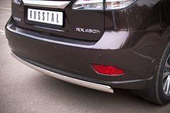 Защита заднего бампера D75X42 овал для Lexus RX 270/350/450 2009-