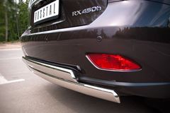 Защита заднего бампера D75X42/75X42 овалы для Lexus RX 270/350/450 2009-