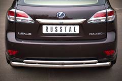 Защита заднего бампера D63/42 C подъемом (дуга) для Lexus RX 270/350/450 2009-