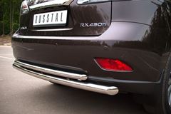 Защита заднего бампера D63/42 C подъемом (дуга) для Lexus RX 270/350/450 2009-