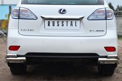 Защита заднего бампера уголки D63/D42 для Lexus RX 270/350/450 2009-