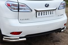 Защита заднего бампера уголки D63/D42 для Lexus RX 270/350/450 2009-