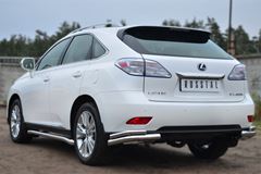 Защита заднего бампера уголки D63/D42 для Lexus RX 270/350/450 2009-