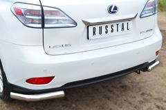 Защита заднего бампера уголки D63 для Lexus RX 270/350/450 2009-