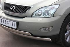 Защита переднего бампера 75х42/75х42 овалы для Lexus RX300/330/350 2003-2008