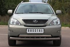 Защита переднего бампера 75х42/75х42 овалы для Lexus RX300/330/350 2003-2008