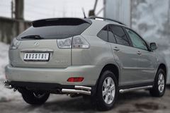 Защита заднего бампера уголки D63/42 для Lexus RX300/330/350 2003-2008