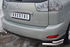 Защита заднего бампера уголки D63/42 (Пневмоподвеска) для Lexus RX300/330/350 2003-2008