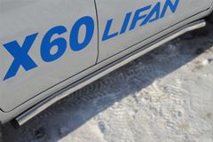 Пороги труба D63 (вариант 2) для Lifan Х60 2011-