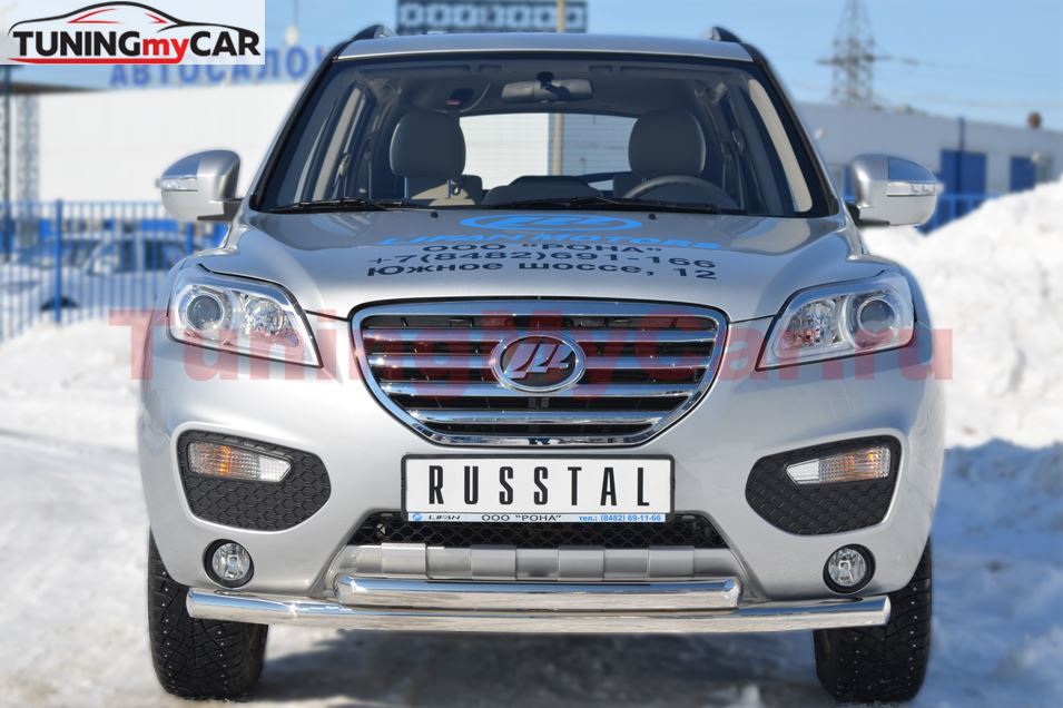 Защита переднего бампера D63 ( секции) / D63 (дуга) для Lifan Х60 2011-