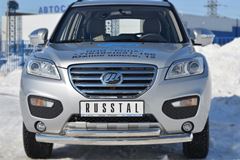 Защита переднего бампера D76/63 (дуга) для Lifan Х60 2011-