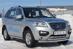 Защита переднего бампера D76/63 (дуга) для Lifan Х60 2011-