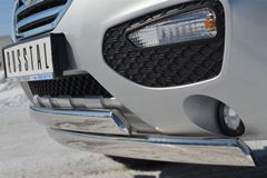 Защита переднего бампера 75х42 / 75х42 овал (дуга) для Lifan Х60 2011-