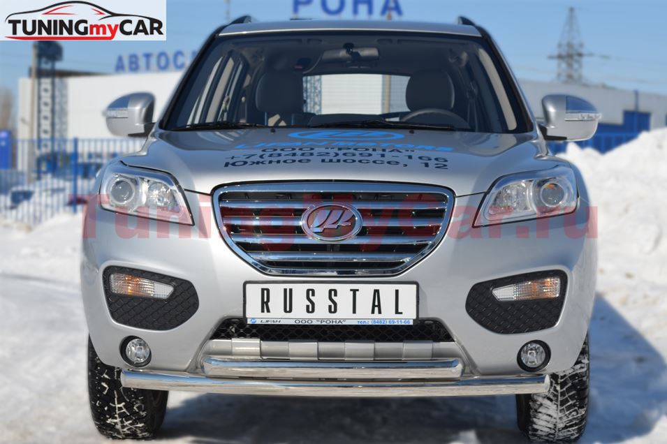 Защита переднего бампера D63 / D63 (дуга) для Lifan Х60 2011-