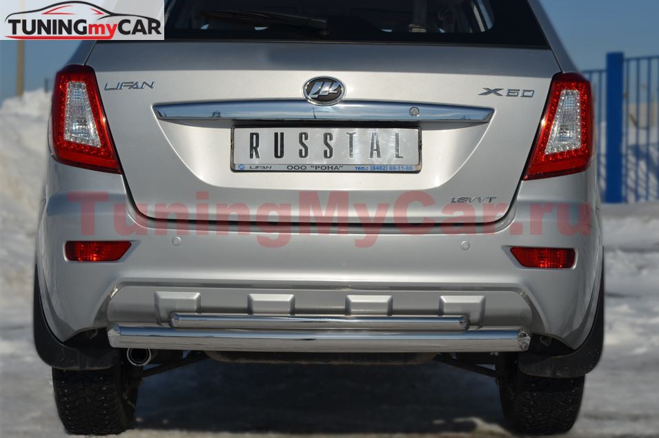 Защита заднего бампера D76 /D42 (дуга) для Lifan Х60 2011-