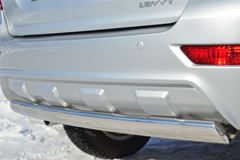 Защита заднего бампера 75х42 овал для Lifan Х60 2011-