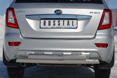 Защита заднего бампера 75х42 / 75х42 овал для Lifan Х60 2011-