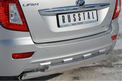 Защита заднего бампера 75х42 / 75х42 овал для Lifan Х60 2011-
