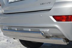 Защита заднего бампера 75х42 / 75х42 овал для Lifan Х60 2011-