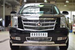 Защита переднего бампера D75х42 (дуга) D75х42 (дуга) для Cadillac Escalade 2007-2015