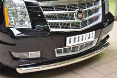 Защита переднего бампера D76 (дуга) для Cadillac Escalade 2007-2015