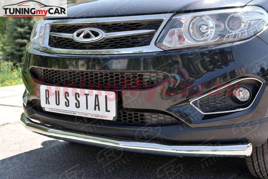 Защита переднего бампера D63 секция для Chery Tiggo 5 2014