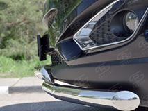 Защита переднего бампера D63 секция-75х42 дуга для Chery Tiggo 5 2014