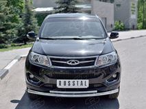 Защита переднего бампера D63 дуга-D42 дуга для Chery Tiggo 5 2014