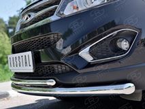 Защита переднего бампера D63 дуга-D42 дуга для Chery Tiggo 5 2014