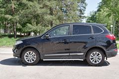 Пороги труба D63 (вариант 1) для Chery Tiggo 5 2014