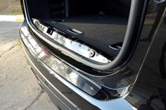 Накладка на задний бампер (лист нерж зеркальный) для Lada Xray 2015