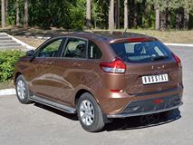 Защита заднего бампера D42 секции для Lada Xray 2015