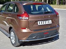 Защита заднего бампера D42 секции для Lada Xray 2015