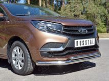 Защита переднего бампера D63 секция-D42 дуга для Lada Xray 2015