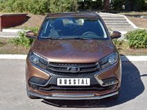 Защита переднего бампера D42 секция-D42 дуга для Lada Xray 2015