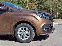 Защита переднего бампера D42 секция-D42 дуга для Lada Xray 2015