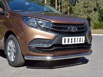 Защита переднего бампера D63 секция для Lada Xray 2015