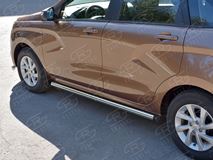 Пороги труба D63 (вариант 2) для Lada Xray 2015