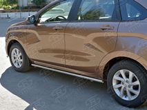 Пороги труба D42 (вариант 3) для Lada Xray 2015