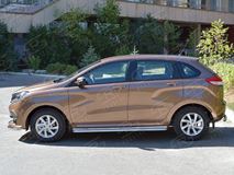 Пороги труба D42 С листом (Лист алюм, проф.сталь)(Вариант2) для Lada Xray 2015