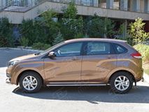 Пороги труба D42 (вариант 1) для Lada Xray 2015