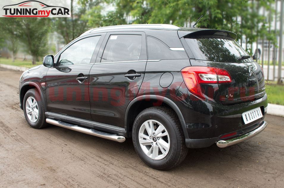Защита заднего бампера D76 для Citroen C4 Aircross 2012-