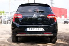 Защита заднего бампера D75х42 овал для Citroen C4 Aircross 2012-