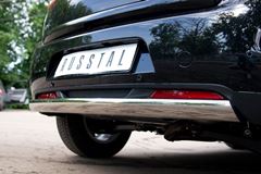 Защита заднего бампера D75х42 овал для Citroen C4 Aircross 2012-