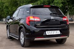 Защита заднего бампера D75х42 овал для Citroen C4 Aircross 2012-
