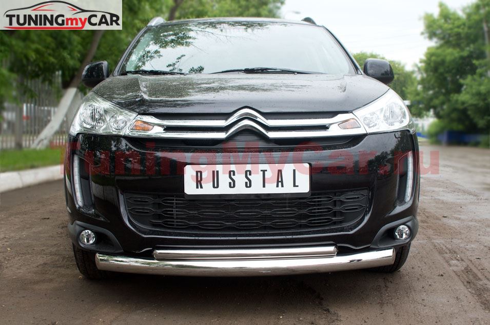 Защита переднего бампера D76/42 для Citroen C4 Aircross 2012-