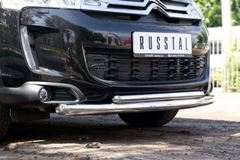 Защита переднего бампера D63/42 для Citroen C4 Aircross 2012-